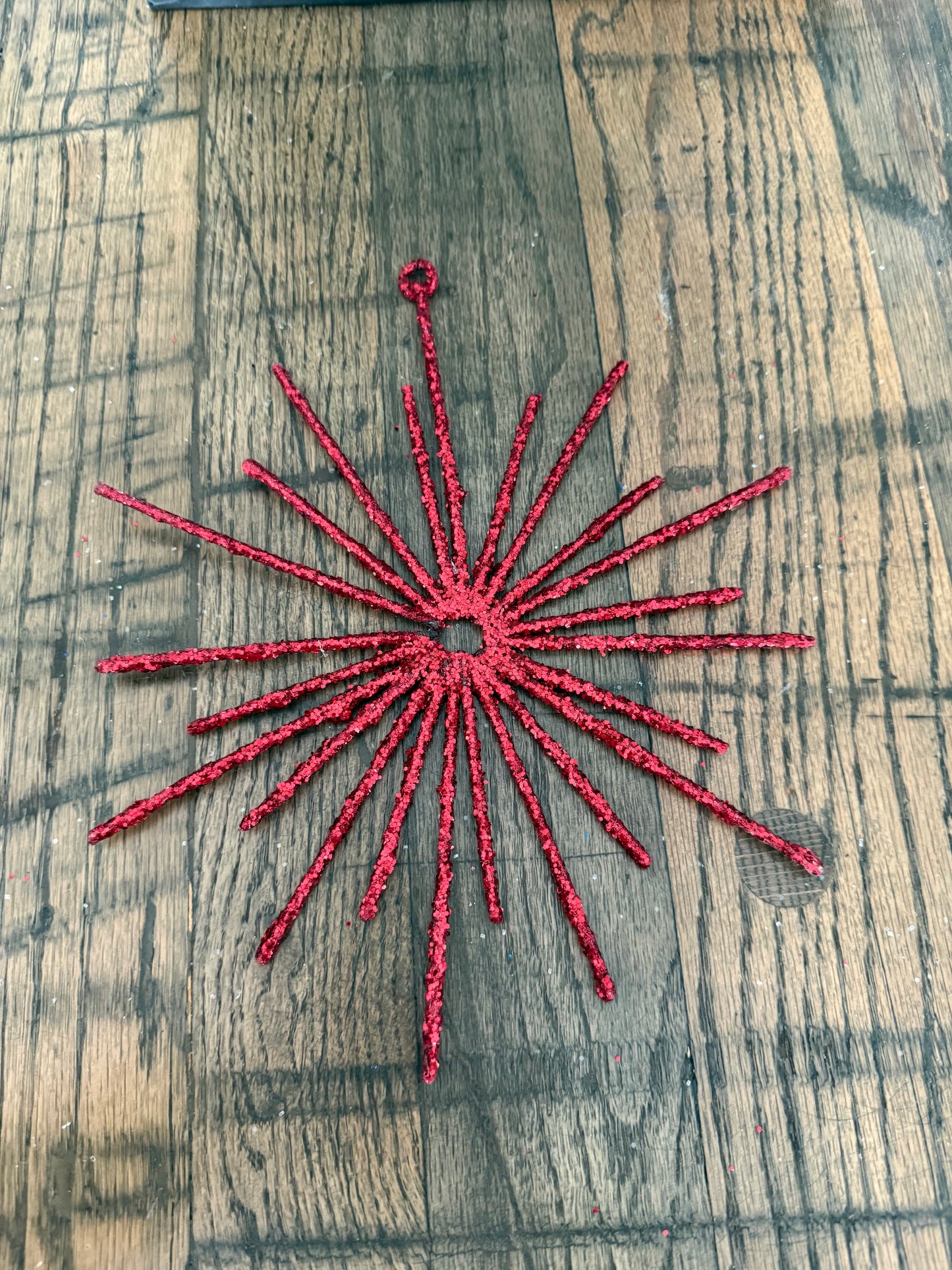 Red Glitter Snowflake