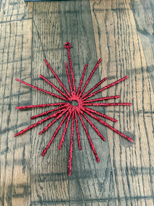 Red Glitter Snowflake
