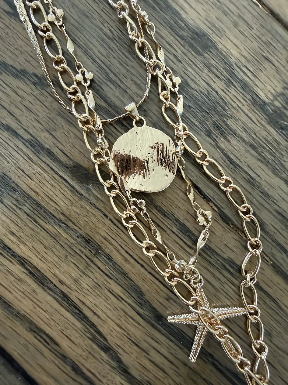 Sea Theme Adjustable Necklace, Set of 3