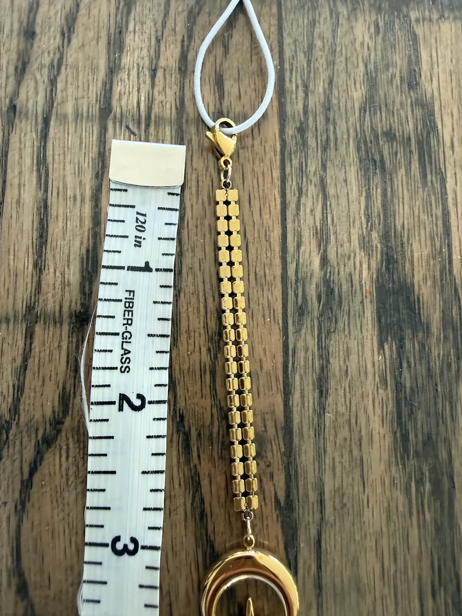 Moon and Sun Block Chain Adjustable Bracelet 7"-9"