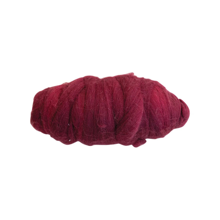 10 Yard Wool Felt Roving Yarn, Burgundy