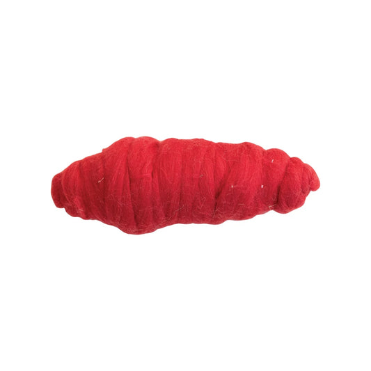 10 Yard Wool Felt Roving Yarn, Red