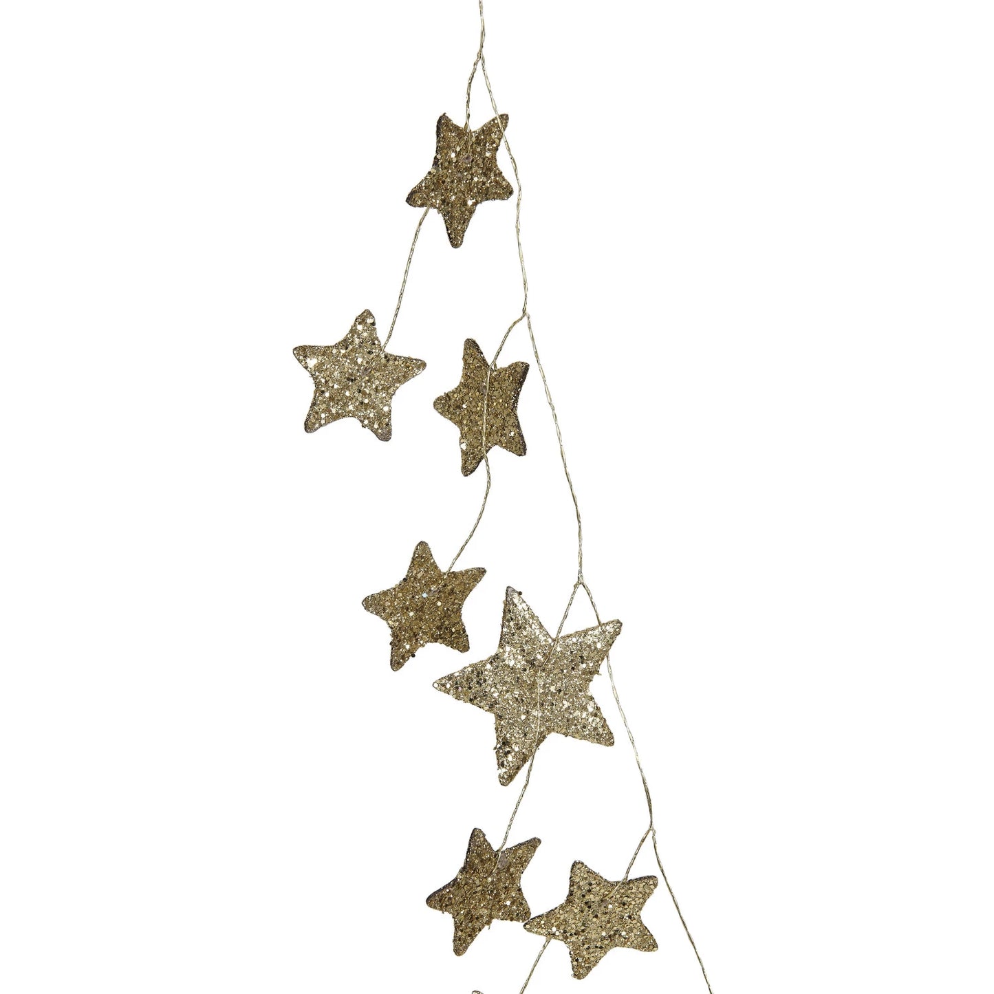 Goldie Glitter Paper Star Garland, Gold