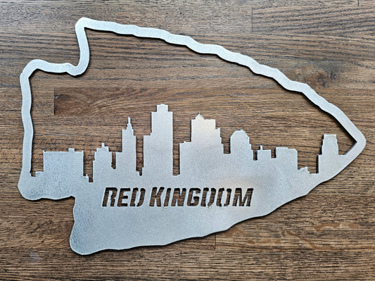 "Red Kingdom" Skyline Arrowhead Cutout by Mrs. Decor