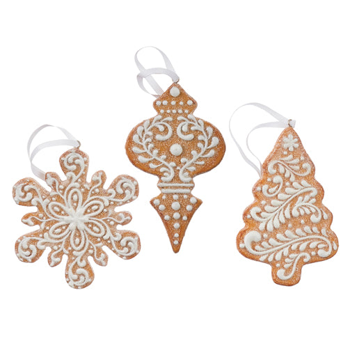 Holiday Gingerbread “White Icing” Ornament