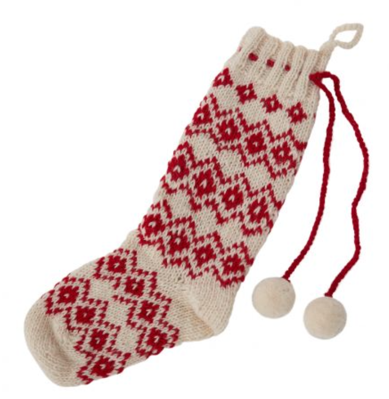 Holiday “Argyle” Stocking
