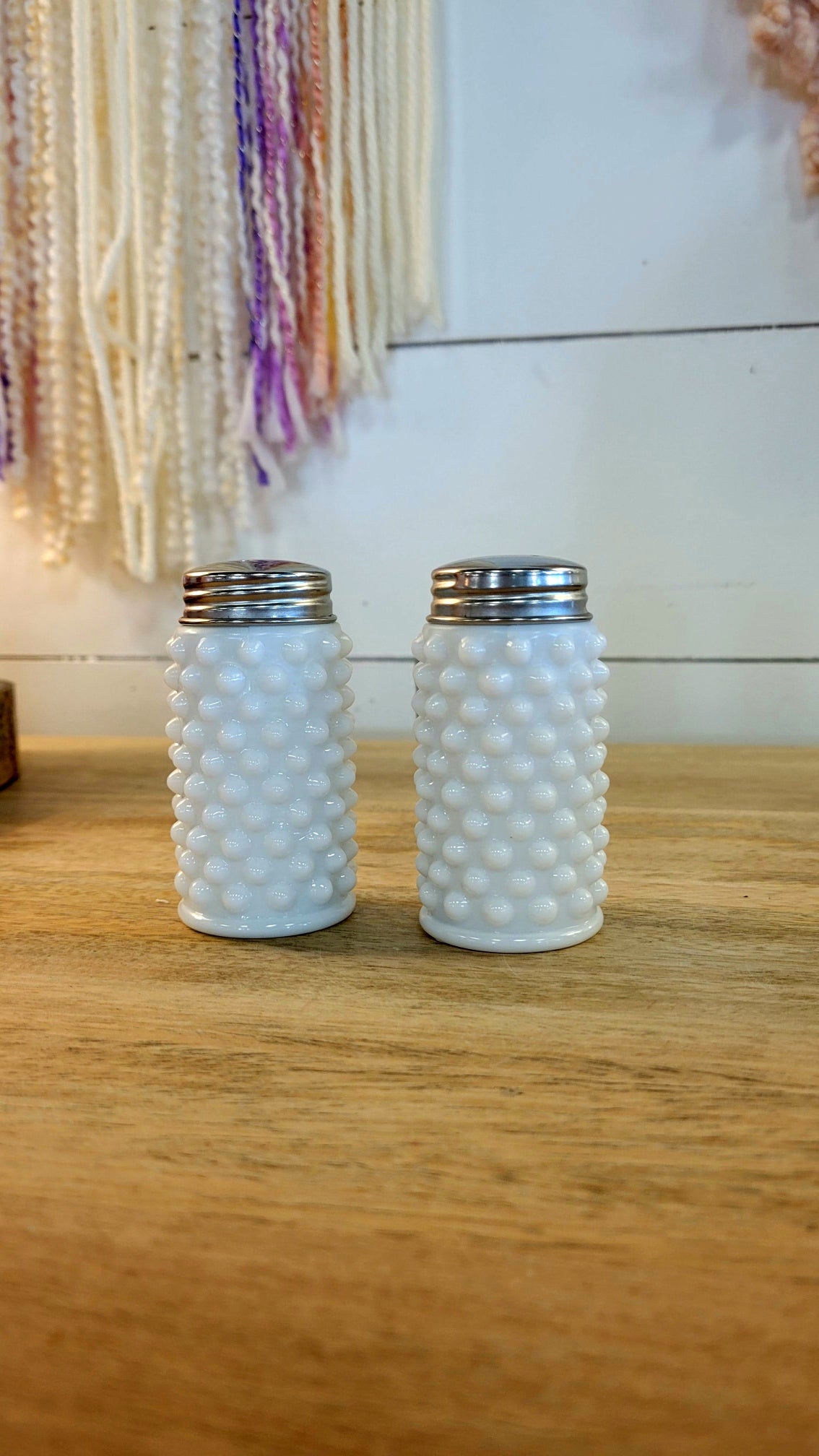 Kitchenware-Milk Glass Salt and Pepper Shakers